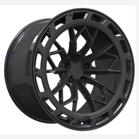 Multi Spoke 1-pièce 2-pièce 16 17 18 19 20 21 22 23 Pouces Jantes Noir Mat pour Ford Mustang S550 S650 Bmw Série 7