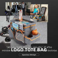 Sac de voyage pour poussette en polyester compact, grande capacité, simple, portable, avec logo personnalisé et matelas à langer amovible