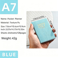 Agenda personnalisé 2027 A7, carnet de notes en cuir PU, couverture rigide, logo en feuille d'or, cadeau d'affaires personnalisé, journal