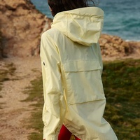Jaket Windbreaker Ringan Wanita untuk Musim Panas, Bernapas, Cocok untuk Lari, Mantel Trench Ringan untuk Hujan dan Aktivitas Luar Ruangan