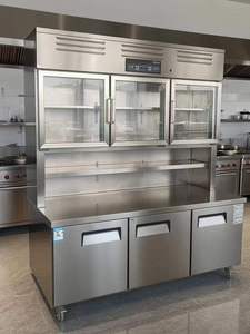 Vitrina Refrigerada Comercial Multifuncional con Doble Pantalla de Temperatura, Acero Inoxidable y 3 Puertas para Uso en Supermercados - Product Image 5