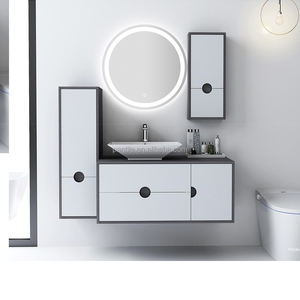 Nouveau produit moderne montage mural stockage mélamine Style américain meubles de salle de bain <span class=keywords><strong>toilette</strong></span> haut armoire de salle de bain - Product Image 2