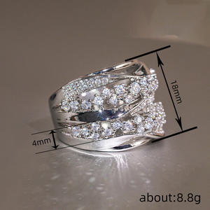 T0913 Anello di Lusso da Donna in Oro Bianco con Diamante Taglio Brillante Rotondo Colore G Naturale Gioiello di Fidanzamento - Product Image 3