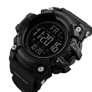 Light Up Digital 2 Time Men's Watch Skmei Brand Wristwatch Multifunction Sport 50m Waterproof Watch Dive