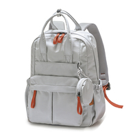 Sac à dos léger pour ordinateur portable avec logo personnalisé, mini pochette détachable, sac à dos pour les trajets quotidiens pour hommes et femmes