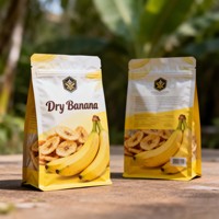 Op maat gemaakte digitaal bedrukte vochtbestendige, food grade zakjes met ritssluiting voor bananenchips van plastic.