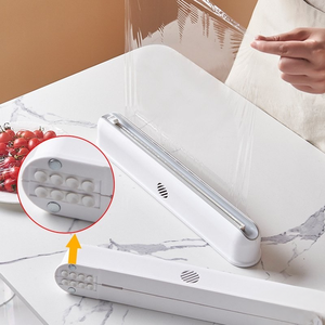 Household Kitchen Tool <strong>Dispenser</strong> Slider PVC Plastic <strong>Cling</strong> Wrap <strong>Cutter</strong> Plastic Wrap Food Plastic Wrap <strong>Dispenser</strong> - Product Image 6