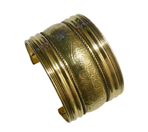 Hammered Cuff <b>Bracelet</b> Gift for Mother's Day Gift Graduation <b>Bracelet</b> Inspirational <b>Bracelets</b> From India by Quality Handicrafts - Product Image 2