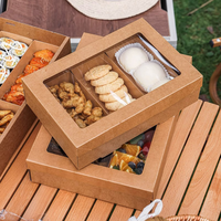 Boîte d'Emballage en Papier Kraft Jetable pour Aliments et Fruits, avec Logo Imprimé Personnalisé, Idéale pour Pique-niques et Camping en Plein Air – Vente en Gros