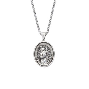 Yunnique – collier avec pendentif visage de Jésus en acier inoxydable pour hommes, bijoux religieux ovales, accessoire de mode - Product Image 5