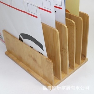Carpeta de bambú, organizador de documentos y archivos para escritorio de oficina, archivador multifuncional, modelo personalizado para exportación - Product Image 1