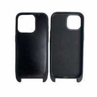 Nouvelle coque de téléphone en cuir avec cordon double face en microfibre et lanière en corde pour iPhone 14 15 Pro Max