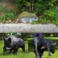 Cible de tir à l'arc en mousse PU auto-cicatrisante 3D, cible de tir à l'arc en forme de sanglier imperméable, à fixer au sol pour la chasse en plein air, la pratique du tir