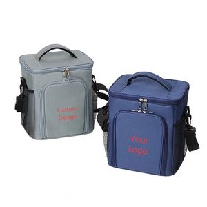 Sac isotherme à bandoulière en aluminium grande capacité avec logo personnalisé, idéal pour le déjeuner et les pique-niques, avec sangle réglable - Product Image 1