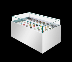 Vitrine réfrigérée à rideau d'air de type île commerciale pour la présentation de gâteaux en <span class=keywords><strong>boulangerie</strong></span> - Product Image 3