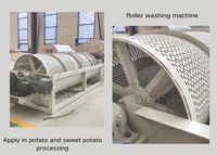 Laveuse rotative industrielle standard grande capacité pour usine de transformation de pommes de terre, équipement de nettoyage pour patates douces