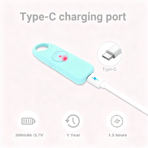 Llavero portátil de bolsillo pequeño recargable Llavero de autodefensa Alarmas de seguridad personal <span class=keywords><strong>Alarma</strong></span> antiviolación - Product Image 5