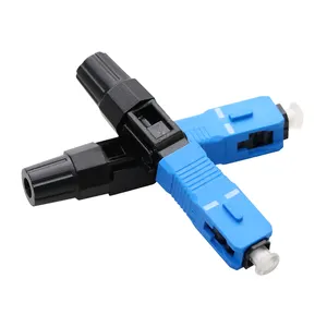 Pre-embedded FTTH Fiber Optic Drop Cable SC/UPC Fast Field Assembly Connector