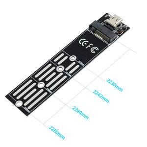 กล่องใส่ SSD แบบ M.<span class=keywords><strong>2</strong></span> NVMe รองรับ Type C USB3.1 Ngff Sata  <span class=keywords><strong>2</strong></span> in 1 โปรโตคอลคู่  วัสดุอะลูมิเนียม - Product Image 6