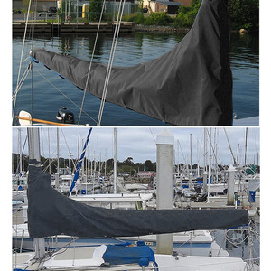 Funda para vela de barco, tela Oxford 420D, 18'-20' de longitud, impermeable, protección solar, para uso en yates y veleros - Product Image 4