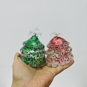 Squishy Arbre de Noël à paillettes rempli de maltose, à remontée lente, anti-stress, jouet à presser, entrepôt USA - Product Image 5
