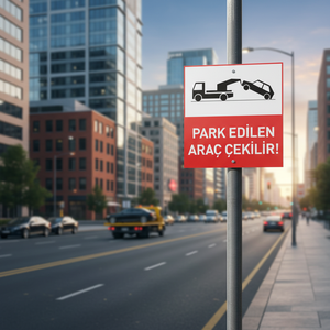 Reflective Vehicle Towing Sign <b>Board</b> Solar Traffic Sign for Outdoor Roadway Usage Aluminum Material with 'Stop' Text - Product Image 3