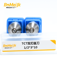 BoMeiJK Fraise droite TCT à 2 dents haute vitesse pour CNC, pour le travail du bois, avec personnalisation ODM/OEM, angle de hélice 45°