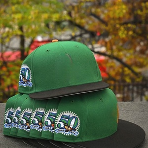 Gorra de Béisbol Clásica Original de Alta Calidad para Hombre, Gorra Plana con Visera Plana, Gorra Ajustada de 6 Paneles con Cierre a Presión - Product Image 1