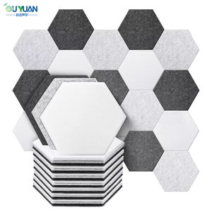Panneaux acoustiques hexagonaux en fibre de polyester écologiques autocollants pour cinémas maison, salles de concerts, hôtels, hôpitaux - Product Image 1