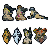 Mili Style PVC caoutchouc tactique moral Badge Patch Sexy fille arme Badge pour Velcro brassard accessoires Stock aimant