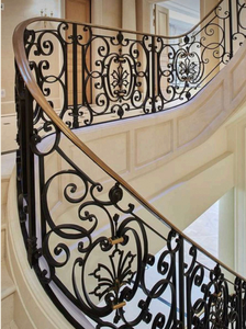 Rampe d'escalier moderne en acier inoxydable doré, garde-corps décoratif d'intérieur, garde-corps de luxe pour villa et hôtel - Product Image 2