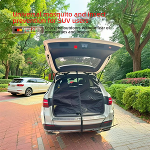 Accessoire intérieur pour voiture : Pare-soleil magnétique pliable pour <span class=keywords><strong>coffre</strong></span>, avec filet anti-moustiques arrière pour les voyages en plein air et la conduite autonome - Product Image 2