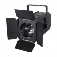 Topflashstar RGBW COB Stage Par Can 200W DMX512 Lampu Sorot Berbahan Besi dengan Barn Door untuk Pertunjukan Langsung, Pernikahan, dan Acara