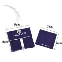 Petit sac à bijoux créatif de haute qualité, pochette en velours personnalisée pour boucles d'oreilles