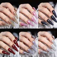Bouteille de Gel pour ongles, accessoires pour Nail art, strass réfléchissants, fluorescents, brillants, pour la discothèque