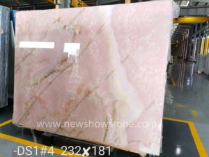 豪華な天然オニキススラブピンク翡翠床/壁用様々なオニキスカラー天然石製品 - Product Image 2