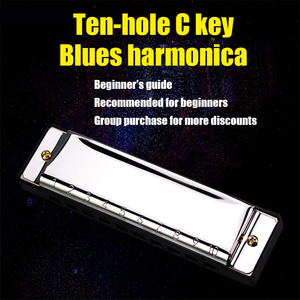 Starway Venta al por mayor Bruce 10 Hole Harmonica C Key Armonica Introducción para principiantes a jugar para niños - Product Image 2