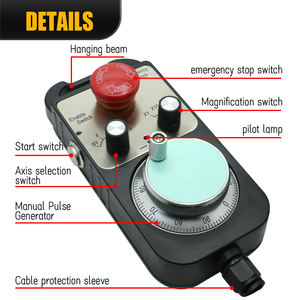 Volante de mano colgante CNC electrónico de parada de emergencia de 5V, 4 ejes, 6 ejes, para DDCS - Product Image 3