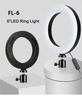 Kit d'éclairage annulaire LED WF FL-6RLK 6 pouces avec support lumineux de 40 pouces pour vidéoconférence, diffusion en direct, photographie, enseignement en ligne