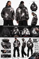 Veste coupe-vent en nylon imperméable à capuche dégradée de haute qualité pour homme, idéale pour la pluie, la conduite et l'entraînement en extérieur (vente en gros)