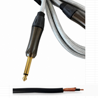 Câble audio professionnel OEM CH-G022 TS pour guitare, mâle-mâle, blindé en spirale, gaine en PVC, conducteur en cuivre sans oxygène, câble en tweed