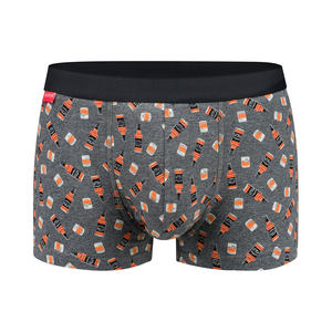 Calzoncillos bóxer divertidos de diseñador loco para hombre al por mayor, ropa interior transpirable de tiro medio con estampado de cerveza feliz con tubo elegante, regalo novedoso - Product Image 2