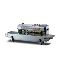 Scellant de poche de bande d'étanchéité à transmission automatique en acier inoxydable DBF-770W-S avec bloc de refroidissement chauffant en cuivre pur pour différents sacs