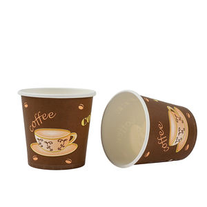 免费样品环保单壁纸杯牛皮纸咖啡杯热饮 - Product Image 4