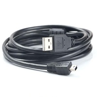 Kabel Data Pengisian Daya USB A Male ke Mini USB 5-Pin Straight Male Plug Konduktor Tembaga