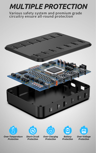 แท่นชาร์จโทรศัพท์หลายช่องอุปกรณ์ชาร์จแบบเร็ว68W USB <span class=keywords><strong>6</strong></span>พอร์ตสำหรับ <span class=keywords><strong>iPhone</strong></span> iPad Type C PD - Product Image 6