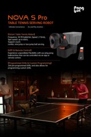 Robot de tennis de table Pongbot Nova S Pro à rotations et lances multiples, machine à balles de ping-pong télécommandée pour l'entraînement