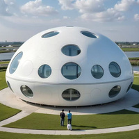 Dôme architectural à membrane tendue respirante imperméable pour bâtiment extérieur pour parcs hôtels auberge villa billetterie
