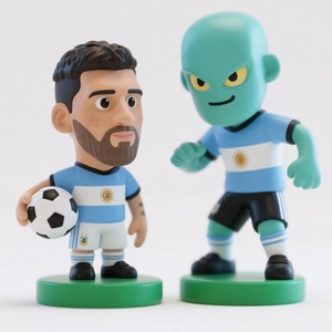 Thế giới độc quyền vận động viên figurine cho 2026 tùy chỉnh PVC Ngôi Sao Bóng Đá Đội hàng hóa thời trang mù hộp nhựa ABS bóng đá đồ trang sức - Product Image 2