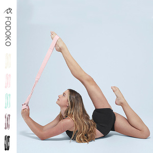 FODOKO Sangle de yoga élastique pour l'entraînement de la flexibilité des jambes et des hanches, équipement de fitness unisexe, aide à l'entraînement - Product Image 1